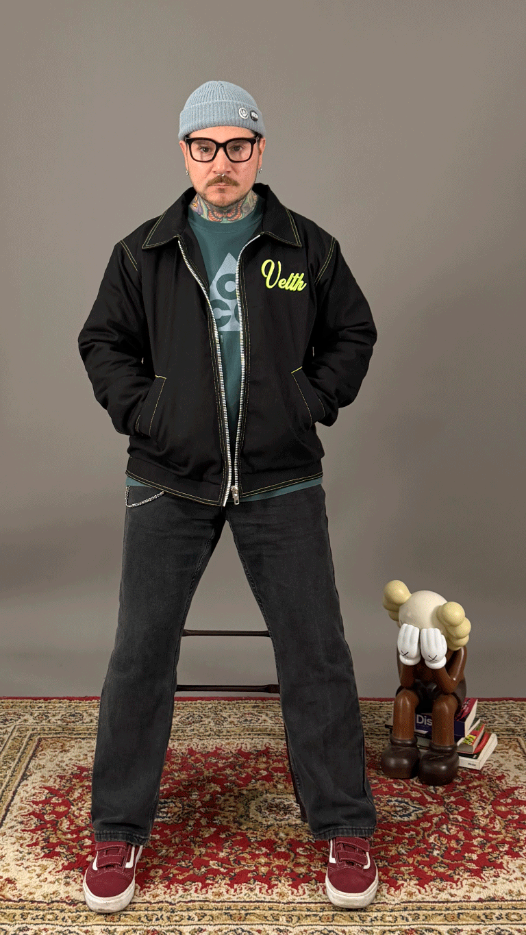 Speed Shop Black/Green xDetroitx Jacket.