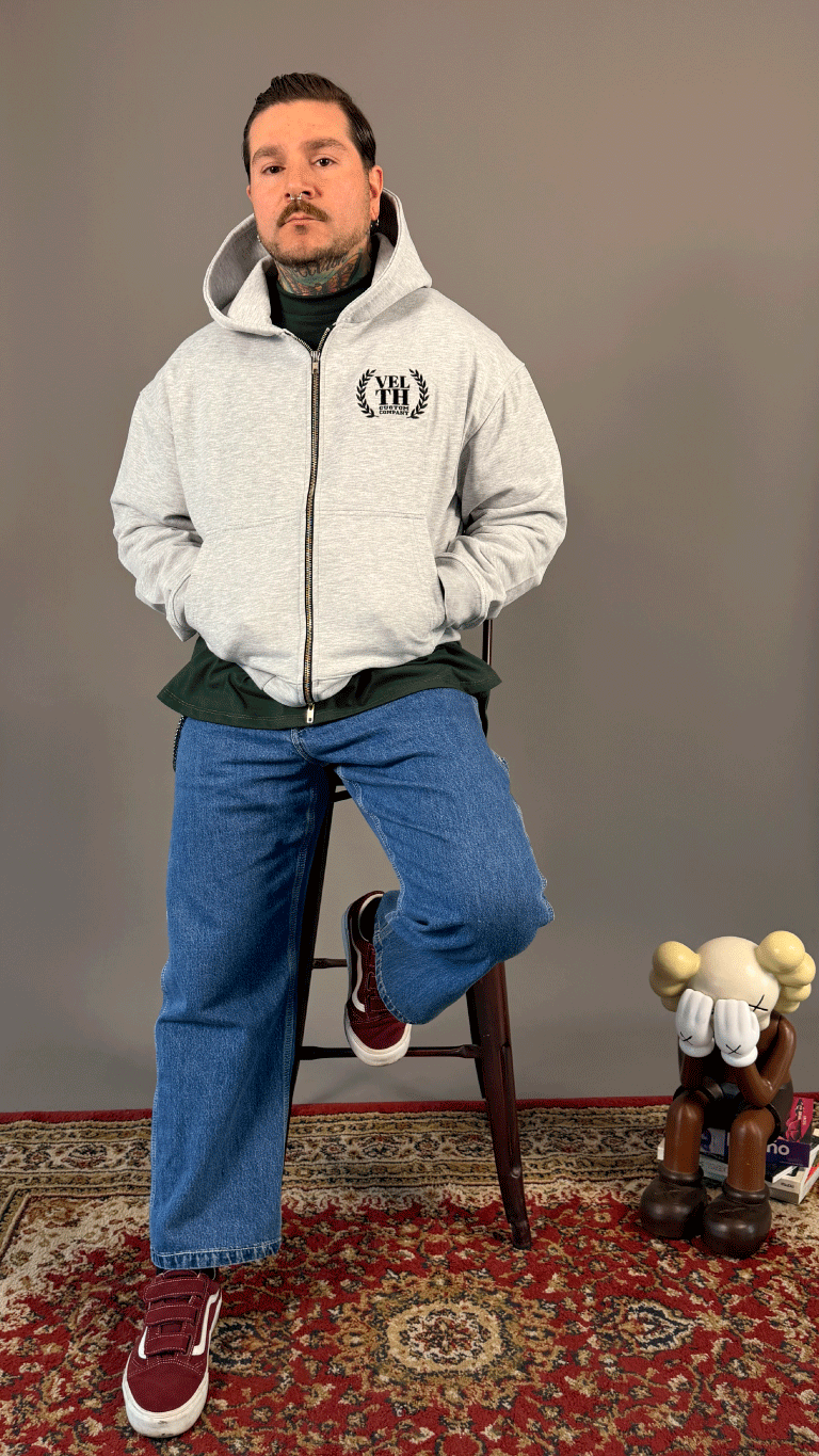 VELTH Club Zip Hoodie / Grey