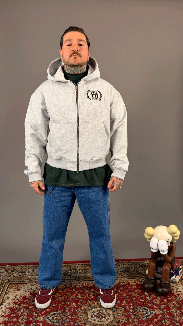 VELTH Club Zip Hoodie / Grey