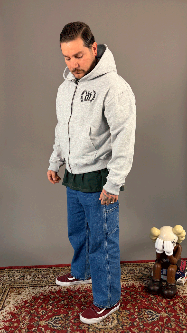VELTH Club Zip Hoodie / Grey