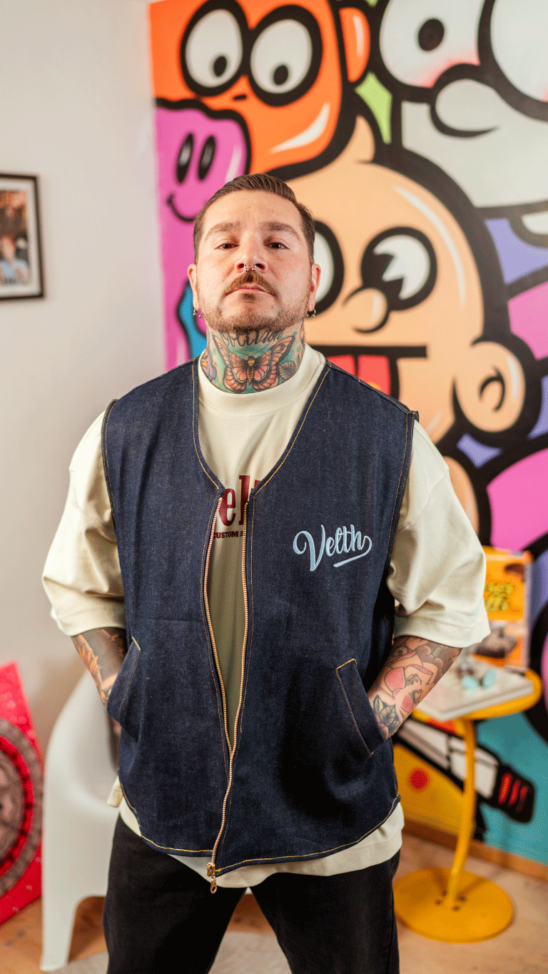 VELTH DENIM VEST “BASEBALL CORE” FOR ARRIVAL!