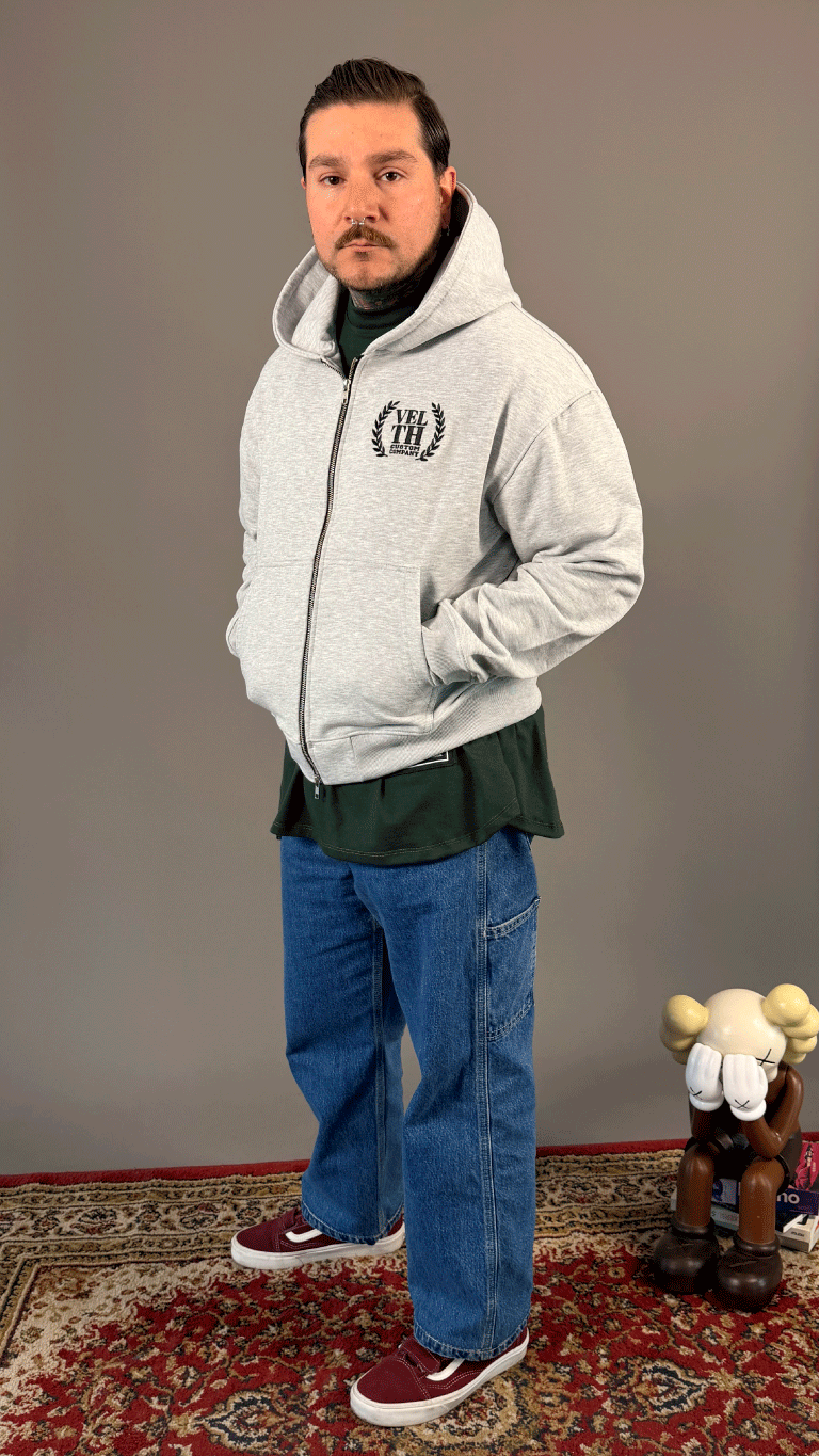 VELTH Club Zip Hoodie / Grey