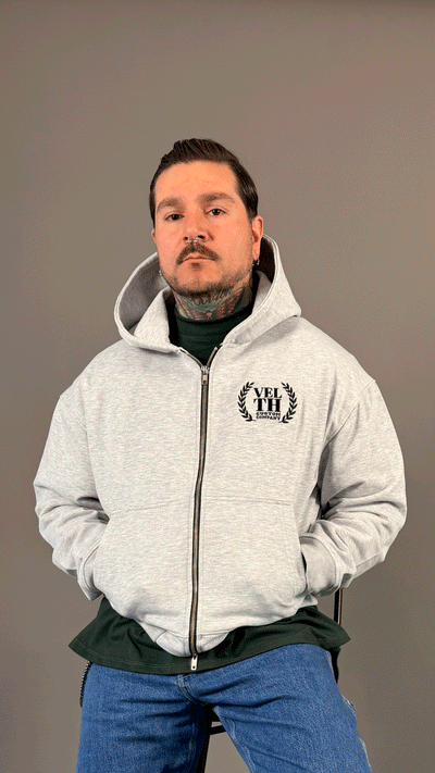 VELTH Club Zip Hoodie / Grey