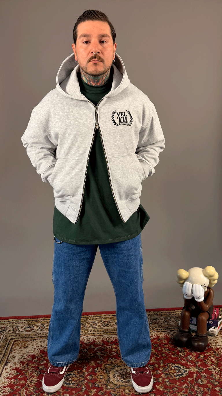 VELTH Club Zip Hoodie / Grey