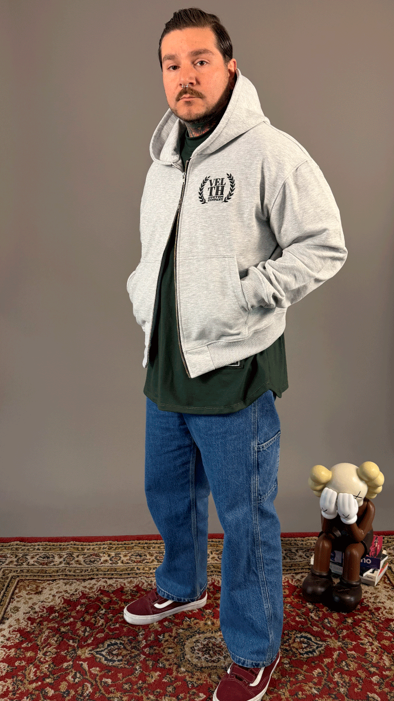 VELTH Club Zip Hoodie / Grey