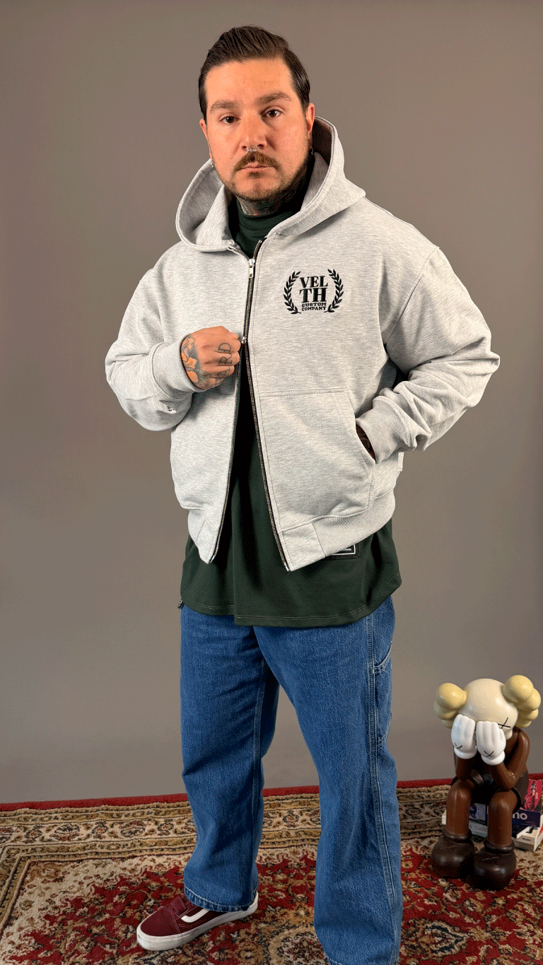 VELTH Club Zip Hoodie / Grey