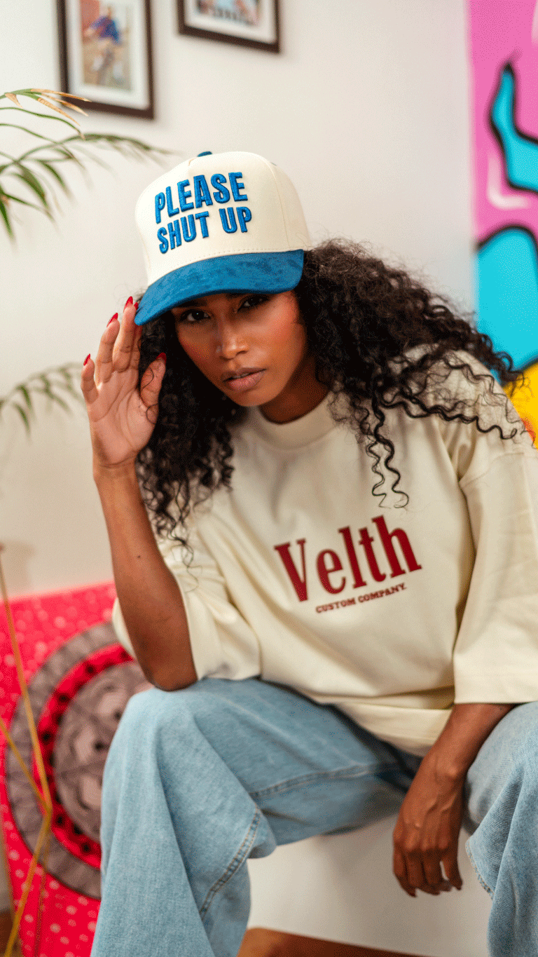 PLEASE SHUT UP CAP VELTH Custom Company.