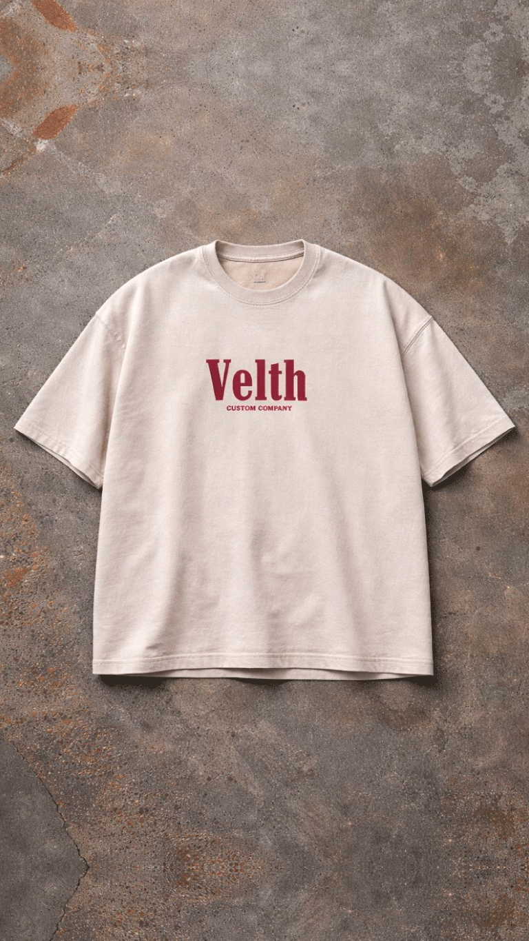 Polera /T-shirt Boxyfit Crema Velth “Attain Your Goals – Get Happiness”