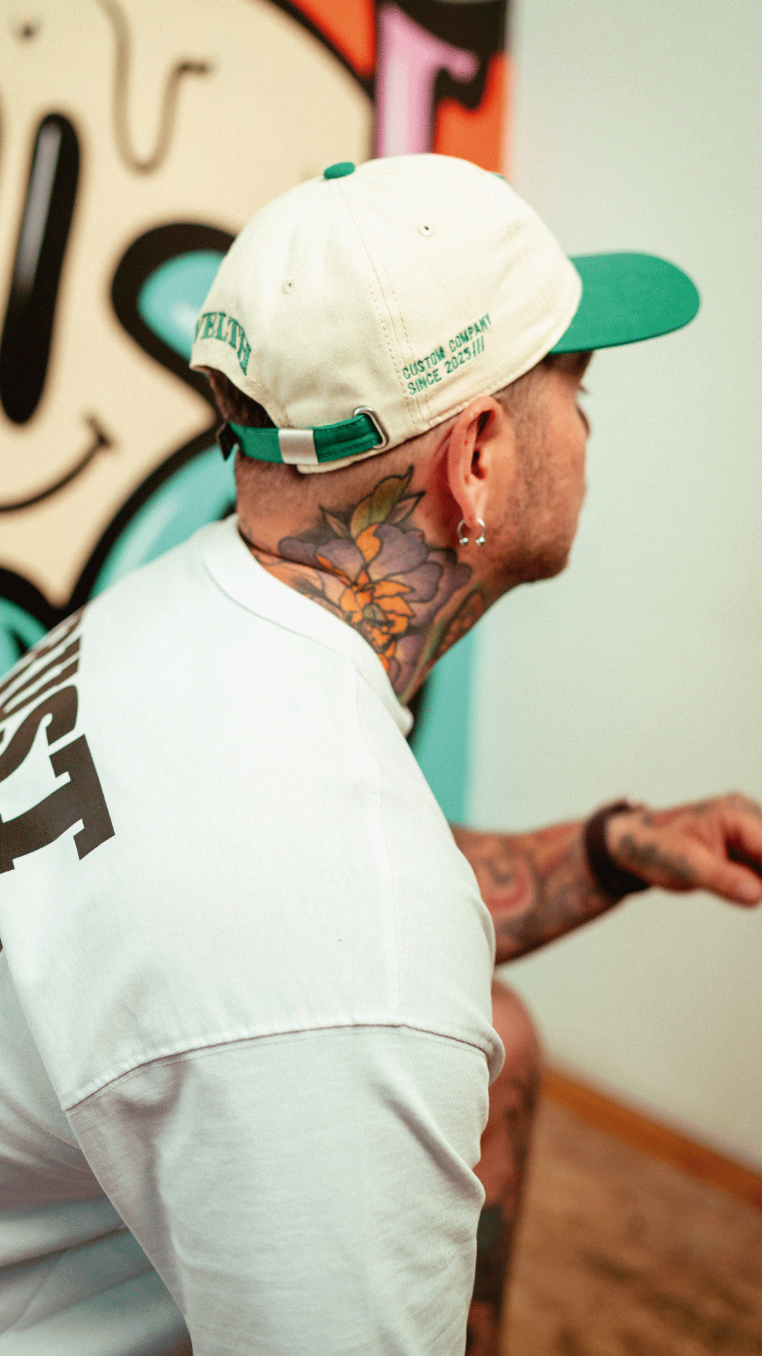 VELTH Dad Hat – "verde - crema" Vintage Baseball