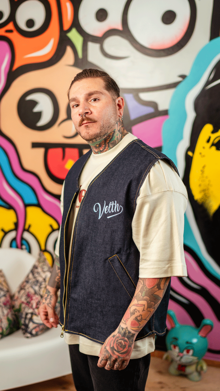 VELTH DENIM VEST “BASEBALL CORE” FOR ARRIVAL!