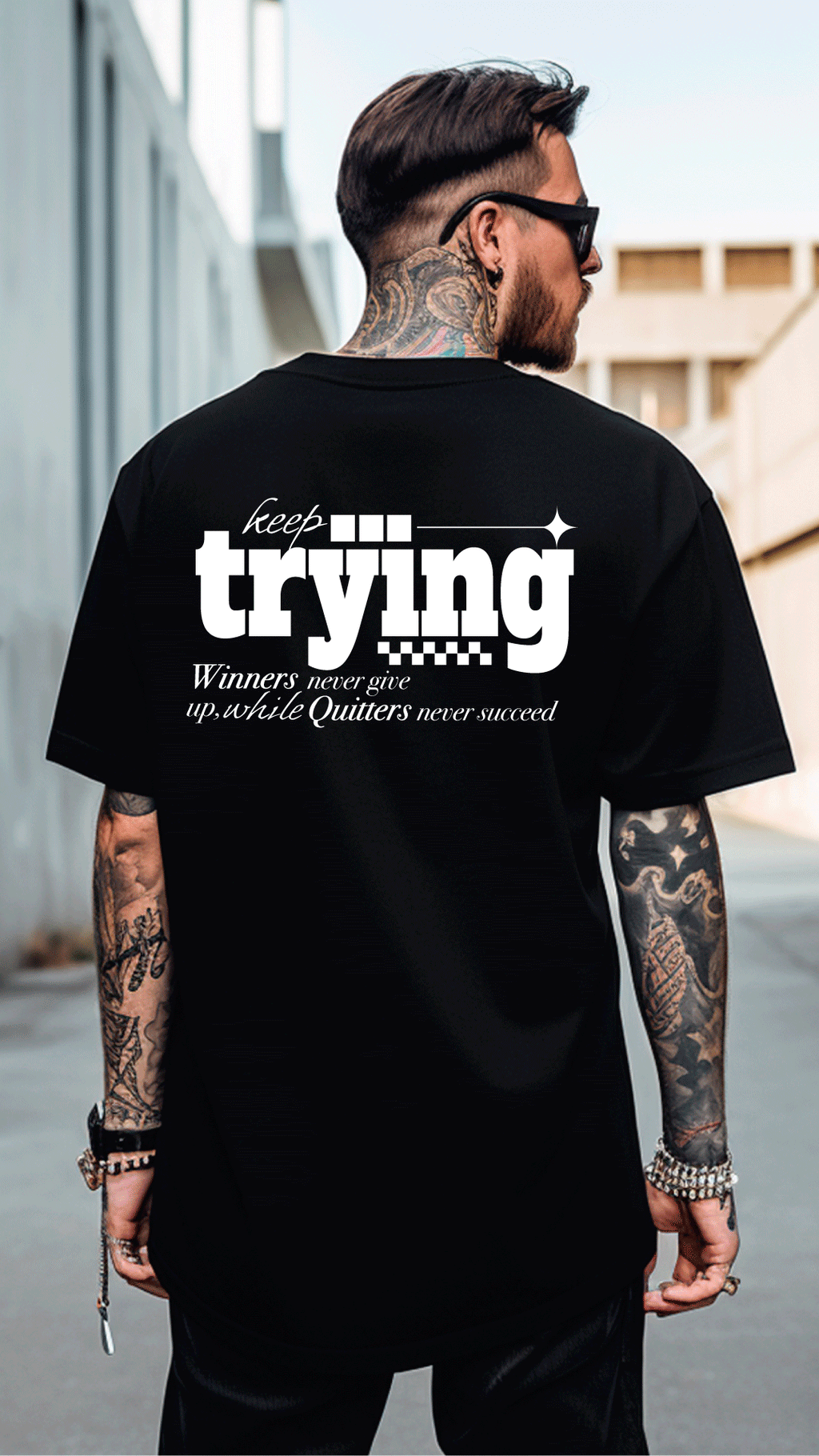T-shirt Velth Black "TRYING"