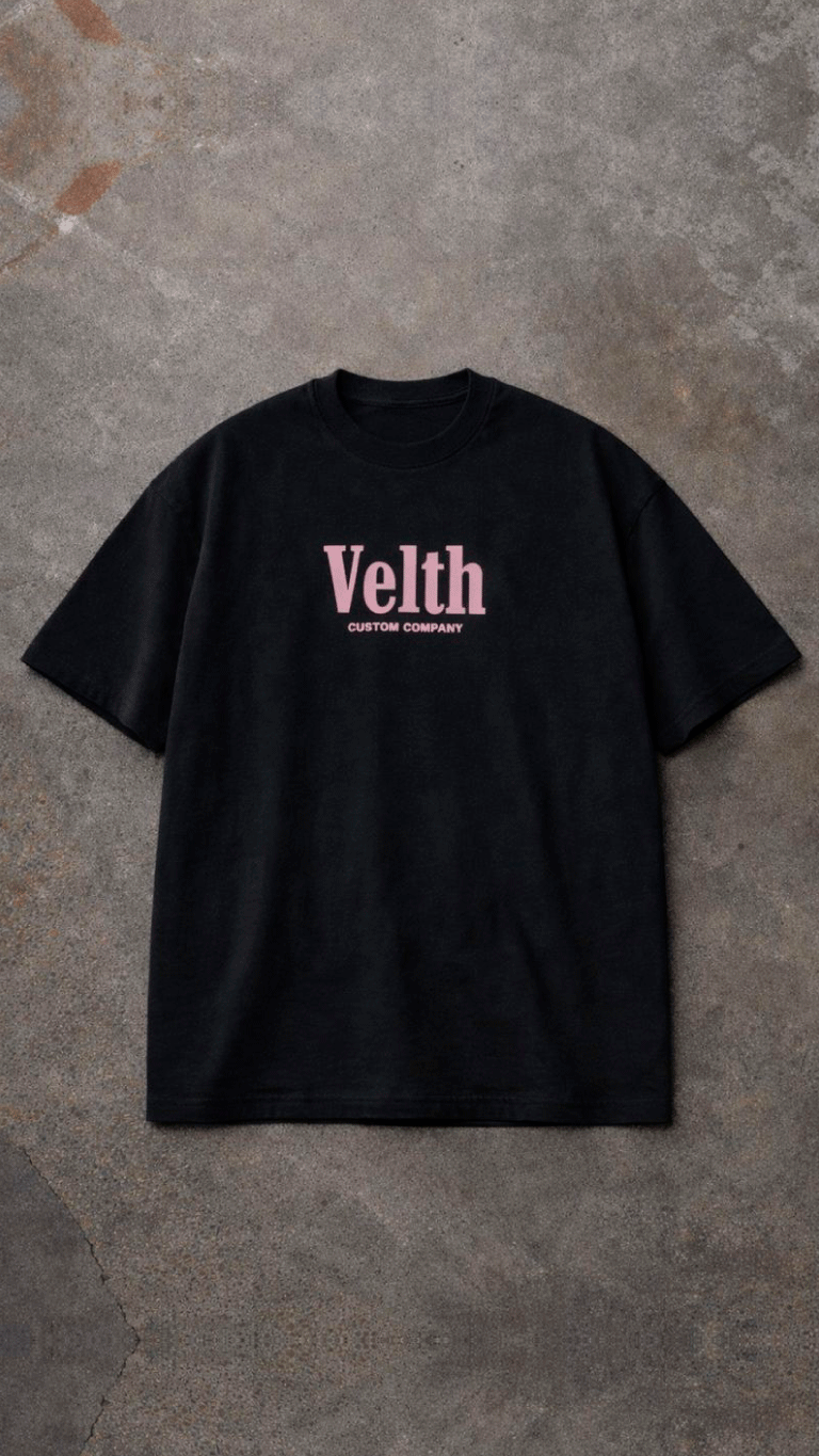 Polera / T-shirt Boxyfit Negra Velth “Let Your Light Shine”