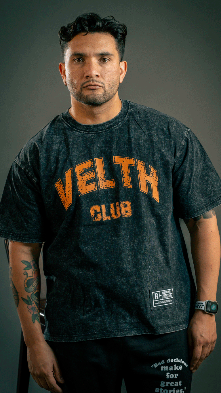 Varsity Tee / Washed Black