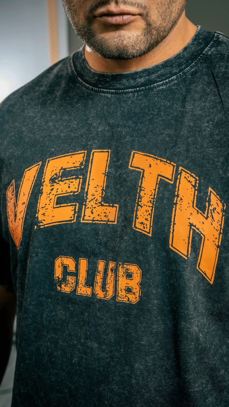 Varsity Tee / Washed Black