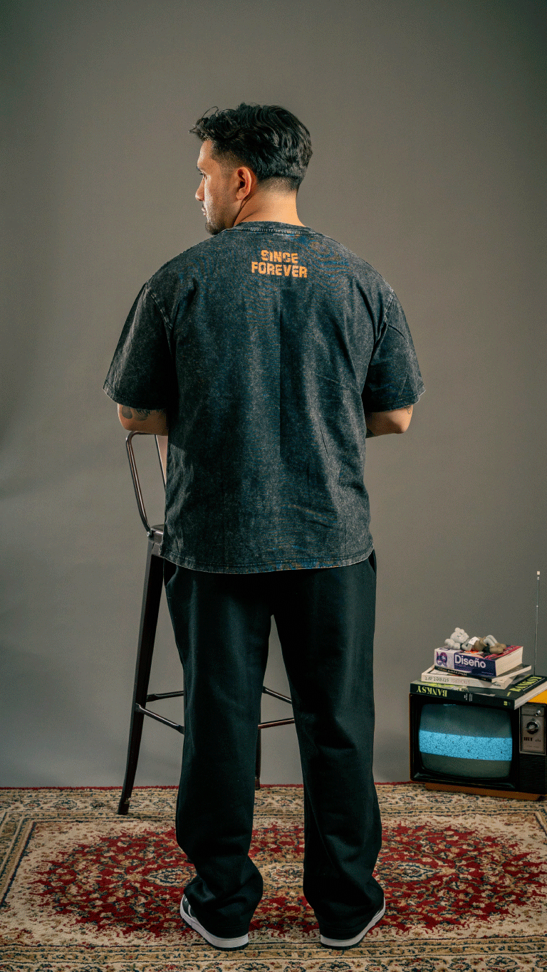 Varsity Tee / Washed Black