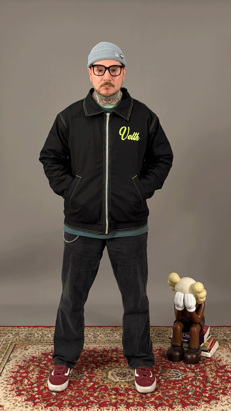Speed Shop Black/Green xDetroitx Jacket.