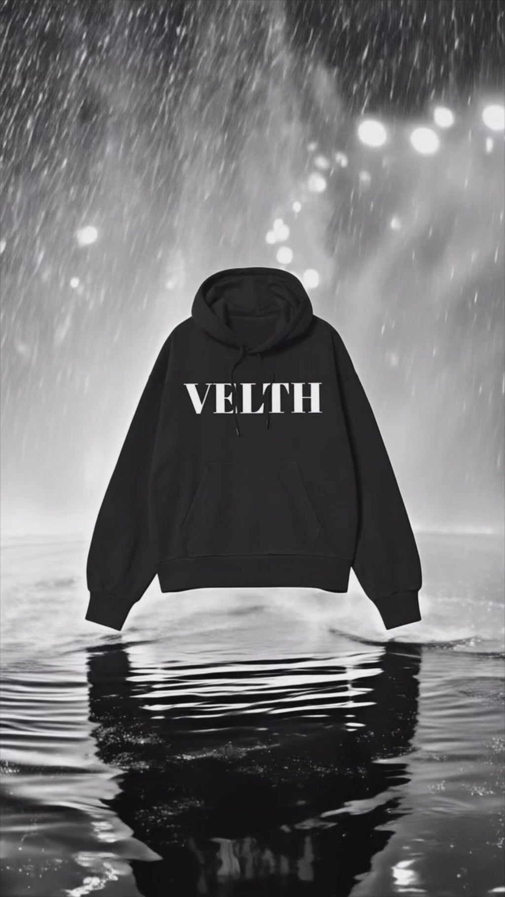 Hoodie Velth "TRYING" acid wash