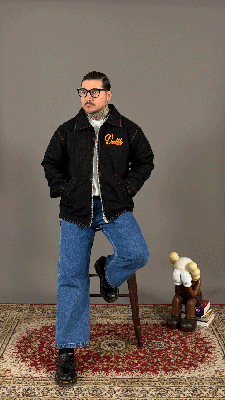 Speed Shop Black/Orange xDetroitx Jacket