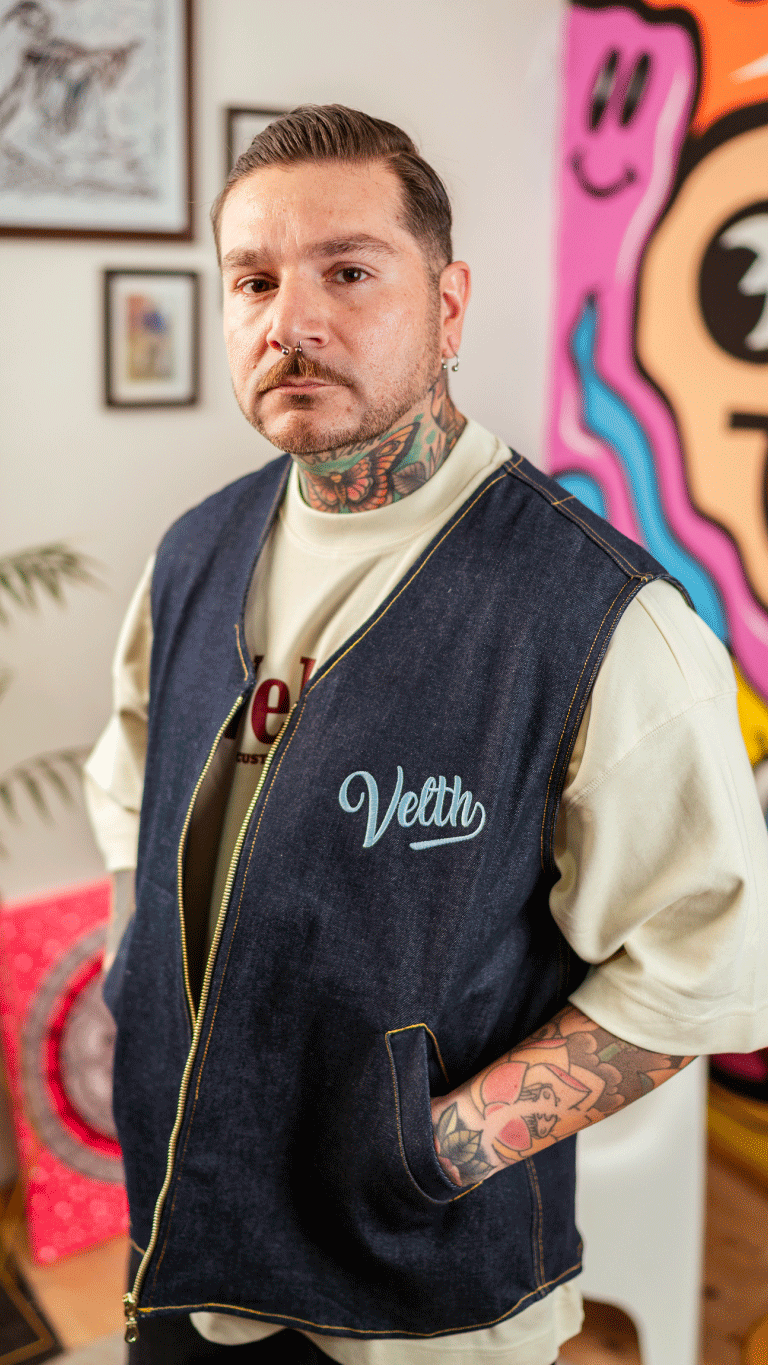VELTH DENIM VEST “BASEBALL CORE” FOR ARRIVAL!