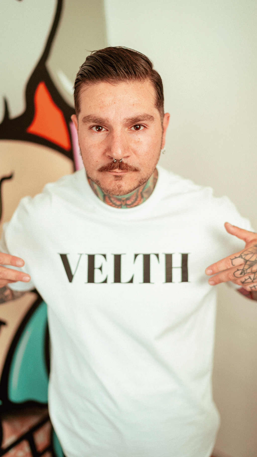 T-shirt Velth Blanca "TRUST"
