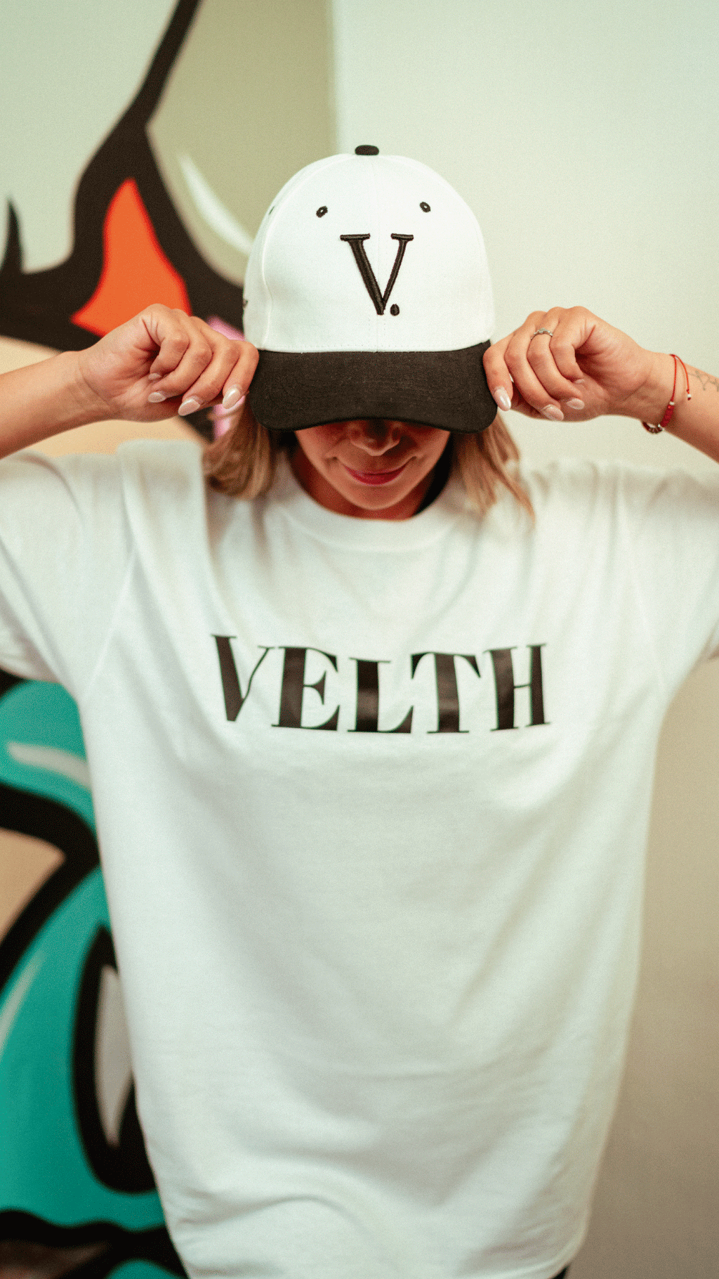 VELTH Jockey Cap "white black"– Premium Edition