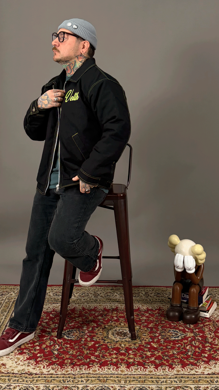 Speed Shop Black/Green xDetroitx Jacket.